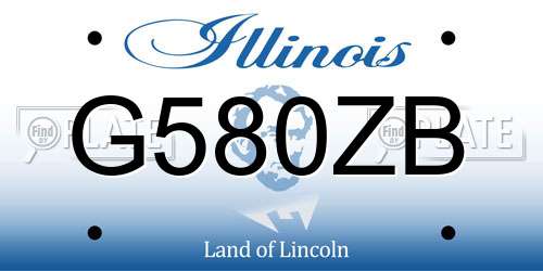 G580ZB Illinois License Plate