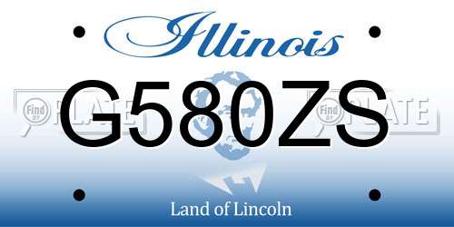 G580ZS Illinois License Plate