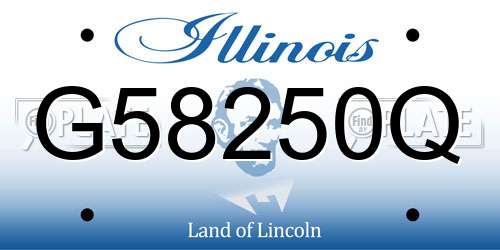 G58250Q Illinois License Plate
