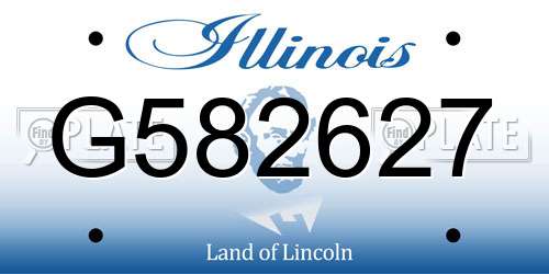G582627 Illinois License Plate