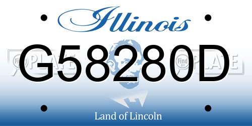 G58280D Illinois License Plate