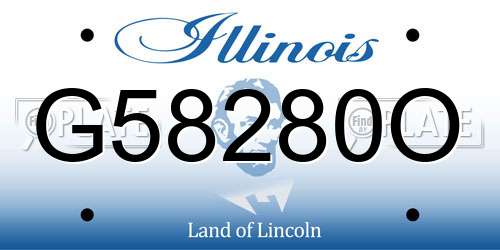 G58280O Illinois License Plate