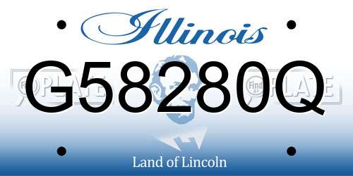 G58280Q Illinois License Plate