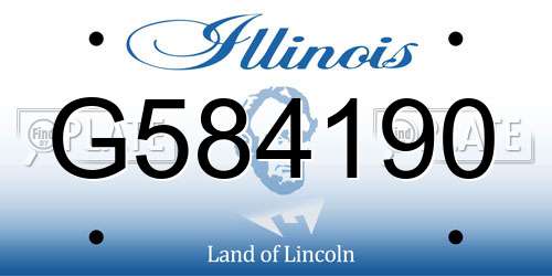 G584190 Illinois License Plate