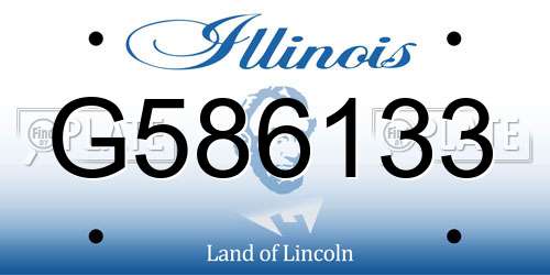 G586133 Illinois License Plate