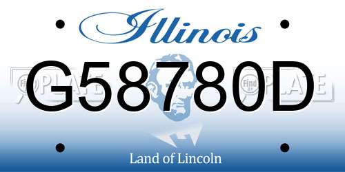 G58780D Illinois License Plate