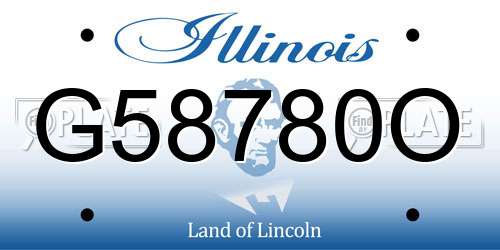 G58780O Illinois License Plate