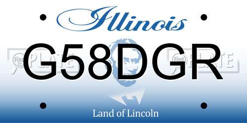 G58DGR Illinois License Plate