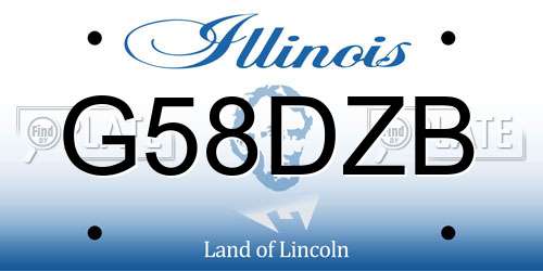 G58DZB Illinois License Plate