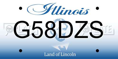G58DZS Illinois License Plate