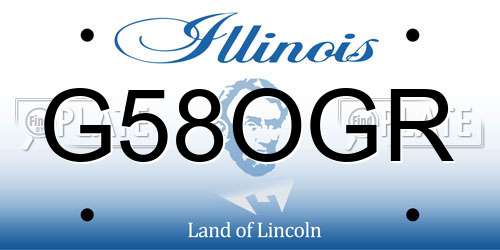 G58OGR Illinois License Plate