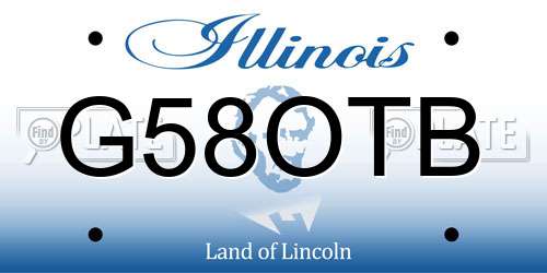 G58OTB Illinois License Plate