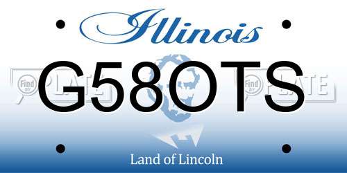 G58OTS Illinois License Plate