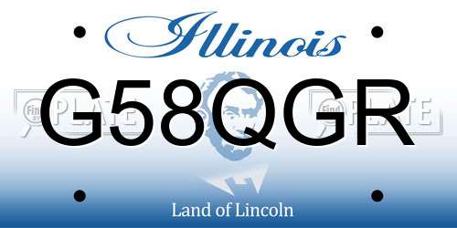 G58QGR Illinois License Plate