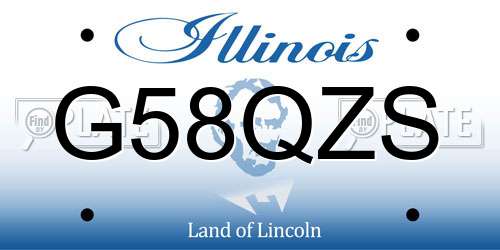 G58QZS Illinois License Plate