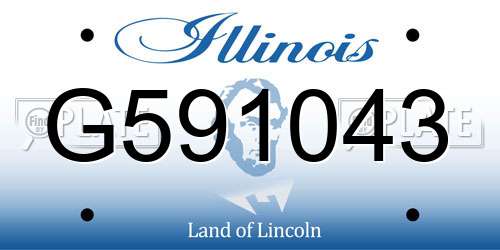 G591043 Illinois License Plate