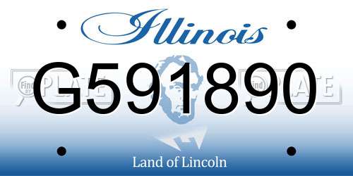 G591890 Illinois License Plate