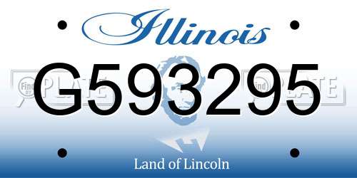 G593295 Illinois License Plate
