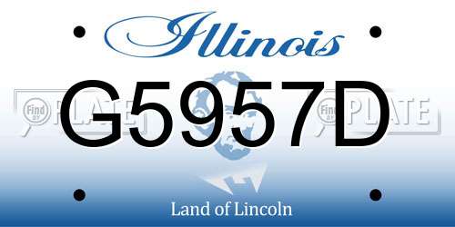 G5957D Illinois License Plate