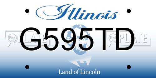 G595TD Illinois License Plate