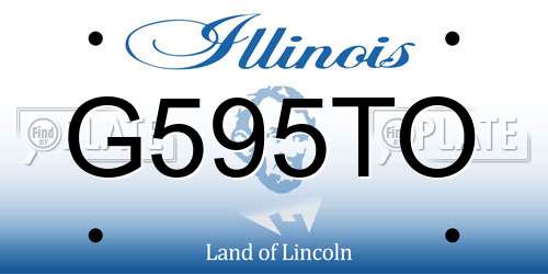 G595TO Illinois License Plate