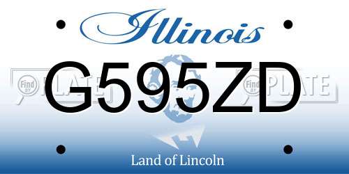 G595ZD Illinois License Plate