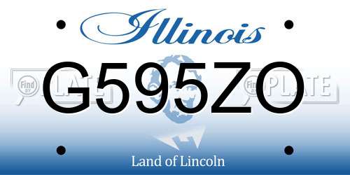 G595ZO Illinois License Plate