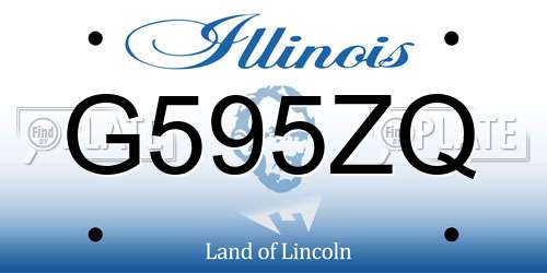 G595ZQ Illinois License Plate