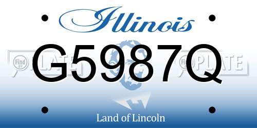 G5987Q Illinois License Plate