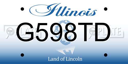 G598TD Illinois License Plate
