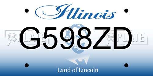 G598ZD Illinois License Plate