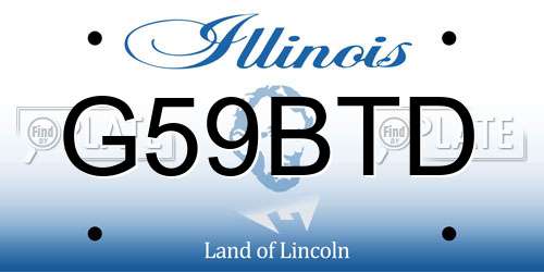 G59BTD Illinois License Plate