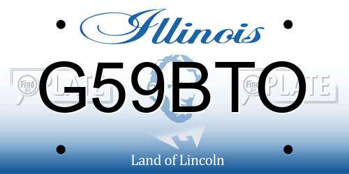 G59BTO Illinois License Plate