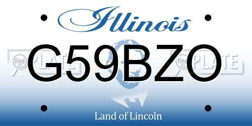 G59BZO Illinois License Plate