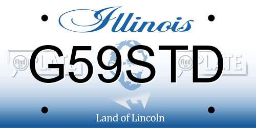 G59STD Illinois License Plate