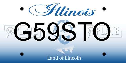 G59STO Illinois License Plate
