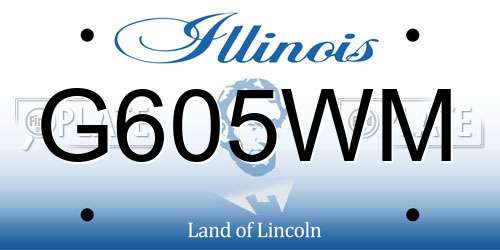 G605WM Illinois License Plate