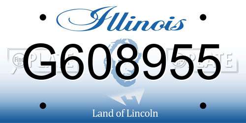 G608955 Illinois License Plate