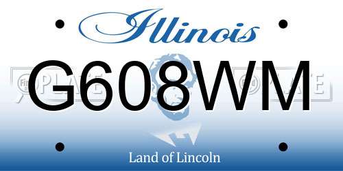 G608WM Illinois License Plate