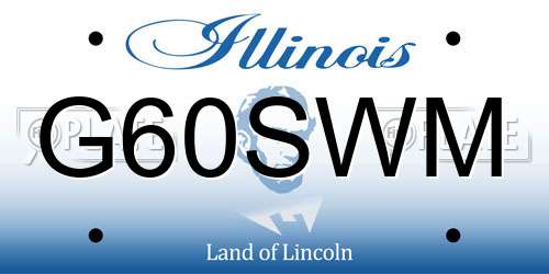G60SWM Illinois License Plate