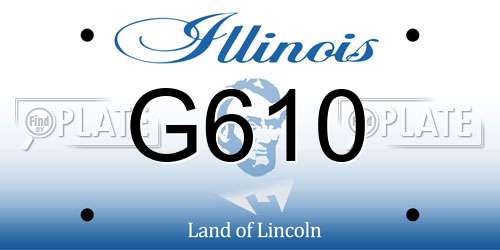 G610 Illinois License Plate