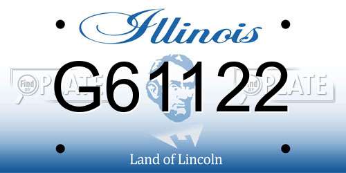 G61122 Illinois License Plate