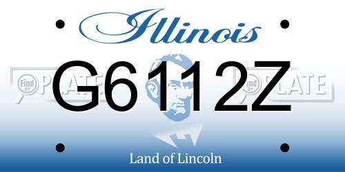 G6112Z Illinois License Plate