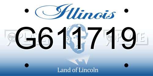 G611719 Illinois License Plate