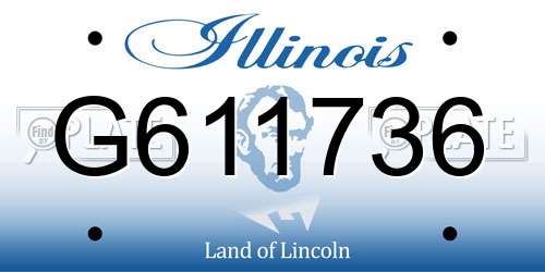 G611736 Illinois License Plate