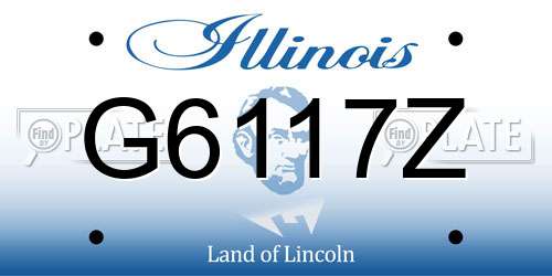 G6117Z Illinois License Plate