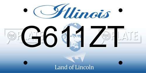 G611ZT Illinois License Plate
