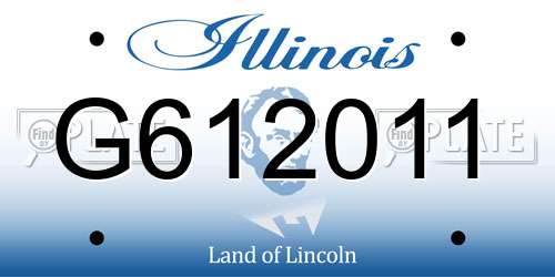 G612011 Illinois License Plate