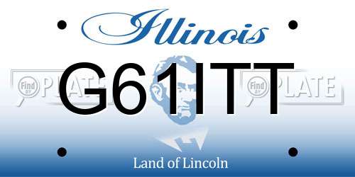 G61ITT Illinois License Plate