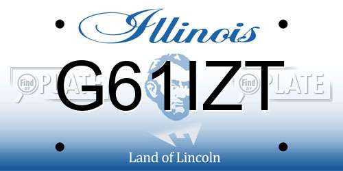 G61IZT Illinois License Plate